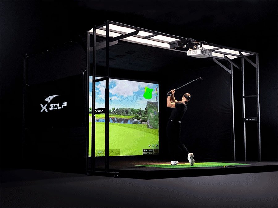 4-channel camera system in golf simulator